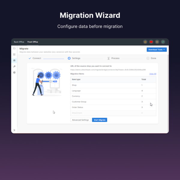 AT Migrate: sync, cloud backup and version upgrade