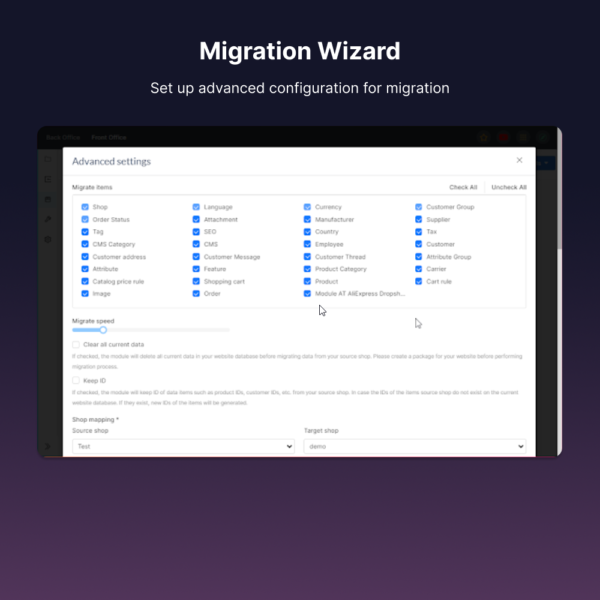 AT Migrate: sync, cloud backup and version upgrade