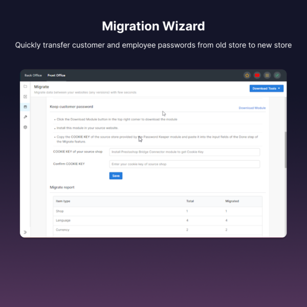 AT Migrate: sync, cloud backup and version upgrade